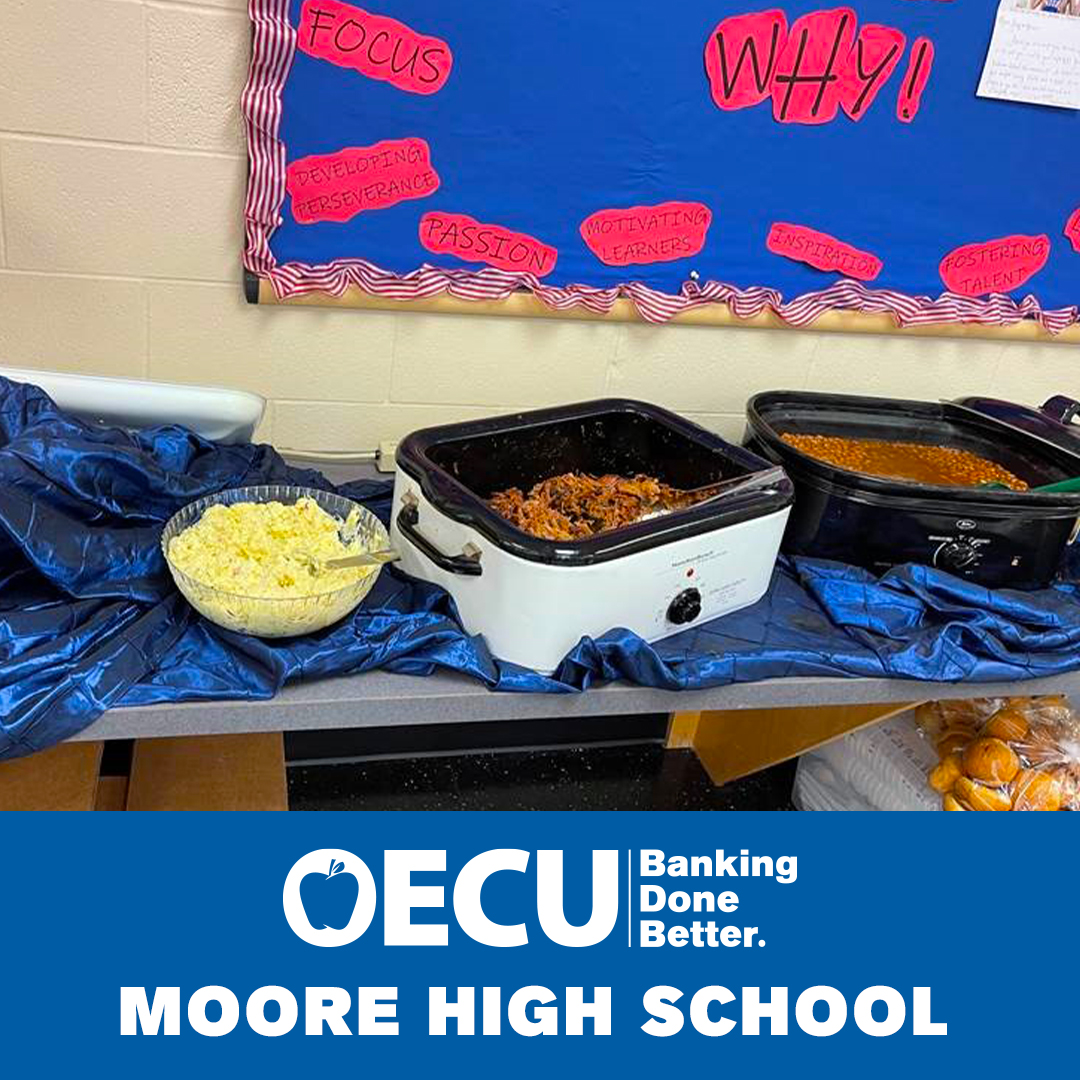 Moore High School. Slow cooked spread.