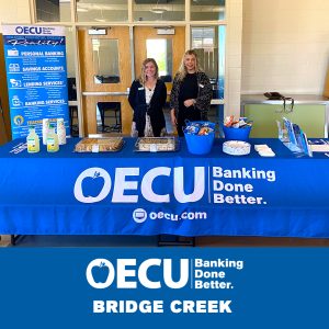 OECU at Bridge Creek delivering goodies and smiles.