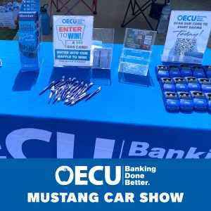 Yukon Branch's table at the Mustang car show.