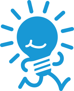 Walking Lightbulb with a smile