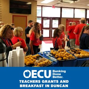 Teacher Grants and Breakfast in Duncan