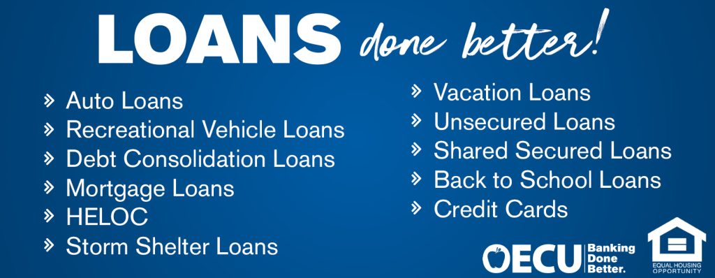 OECU Loan Types Listed